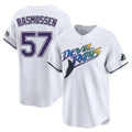 T.Bay Rays #57 Drew Rasmussen Player White City Connect Home Ddoa Stitched Jerseys