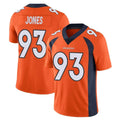D.Broncos #93 D.J. Jones Player Orange Color Vapor Untouchable Limited Game Ddoa Stitched Jerseys