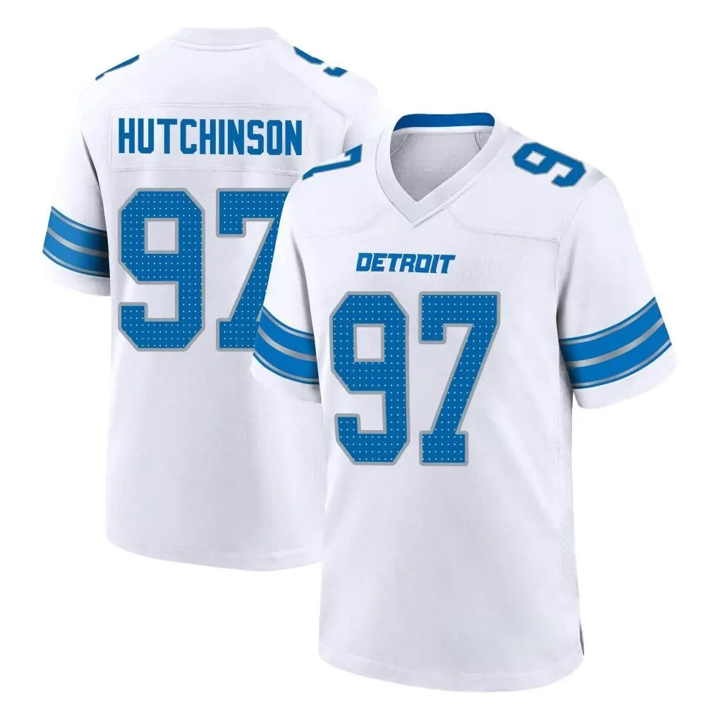 D.Lions #97 Aidan Hutchinson Player White Alternate Home Game Ddoa Stitched Jerseys