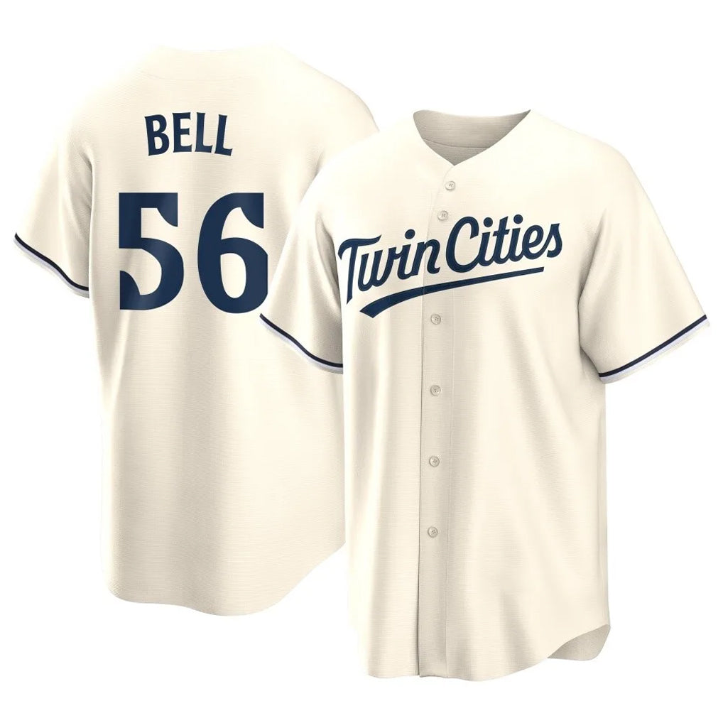 M.Twins #56 Josh Bell Player Cream Game Limited Home Ddoa Stitched Jerseys