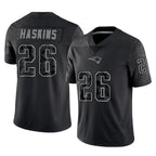 NE.Patriots #26 Hassan Haskins Player Black Reflective LImited Home Game Ddoa Stitched Jerseys