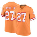 TB.Buccaneers #27 Zyon McCollum Player Orange Throwback Home Game Ddoa Stitched Jerseys