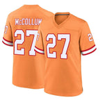 TB.Buccaneers #27 Zyon McCollum Player Orange Throwback Home Game Ddoa Stitched Jerseys
