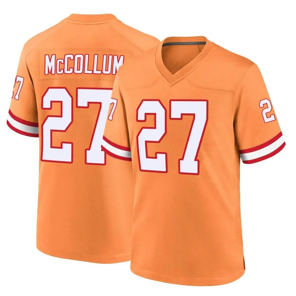 TB.Buccaneers #27 Zyon McCollum Player Orange Throwback Home Game Ddoa Stitched Jerseys