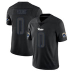 LA.Rams #0 Byron Young Player Black Impact Limited Home Game Ddoa Stitched Jerseys