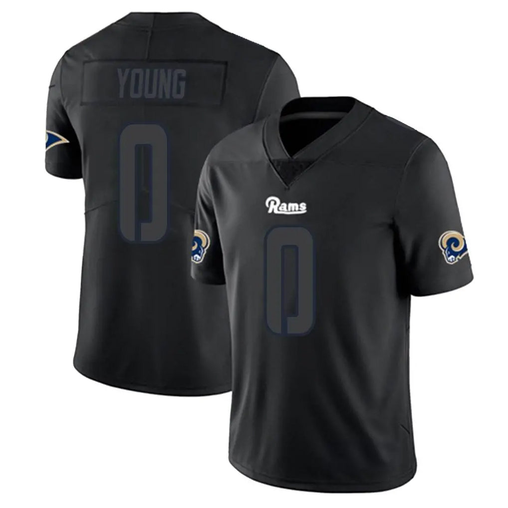 LA.Rams #0 Byron Young Player Black Impact Limited Home Game Ddoa Stitched Jerseys
