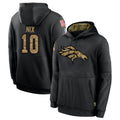 D.Broncos #10 Bo Nix Player Black Salute to Service Pullover Hoodies Limited Ddoa Stitched Jerseys