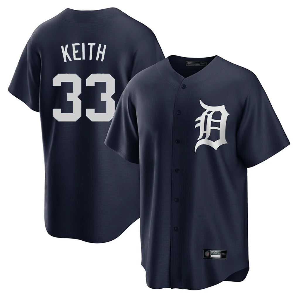 D.Tigers #33 Colt Keith Player Navy Game Home Ddoa Stitched Jerseys