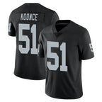 LV.Raiders #51 Malcolm Koonce Player Black Limited Vapor Untouchable Home Game Ddoa Stitched Jerseys