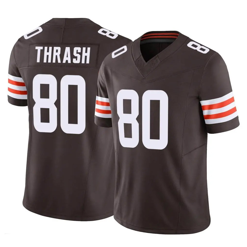 C.Browns #80 Jamari Thrash Player Brown Vapor F.U.S.E. Limited Home Game Ddoa Stitched Jerseys