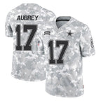 D.Cowboys #17 Brandon Aubrey Player Arctic Camo Salute to Service Limited Home Game Ddoa Stitched Jerseys