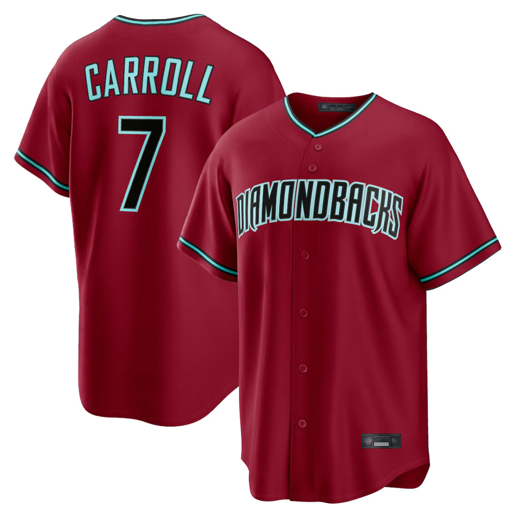 A.Diamondbacks #7 Corbin Carroll Player Red Home Game Ddoa Stitched Jerseys