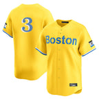 B.Red Sox #3 Ceddanne Rafaela Player Yellow Limited Home Game Ddoa Stitched Jerseys
