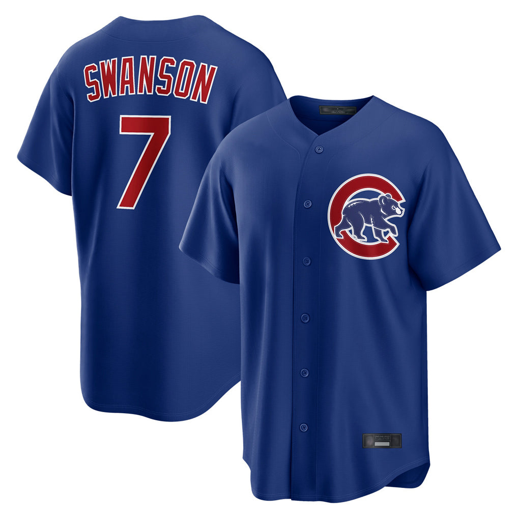 C.Cubs #7 Dansby Swanson Player Royal Home Game Ddoa Stitched Jerseys