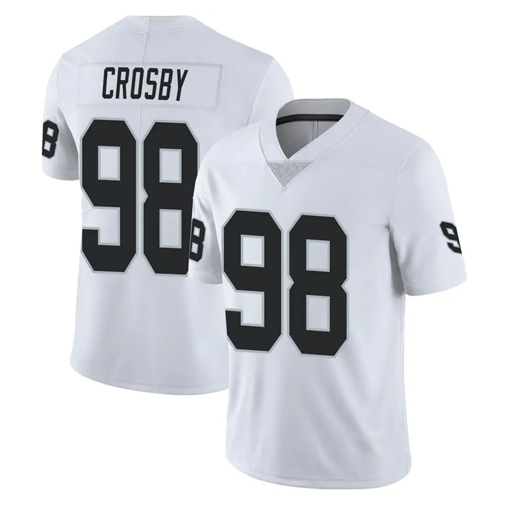 LV.Raiders #98 Maxx Crosby Player White Limited Vapor Untouchable Home Game Ddoa Stitched Jerseys