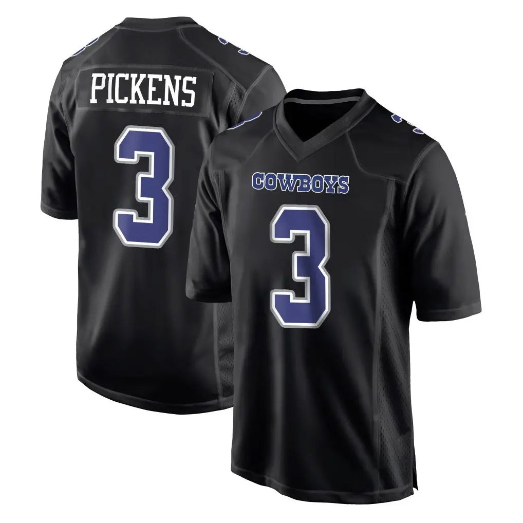 D.Cowboys #3 George Pickens Player Carbon Black Fashion Home Game Ddoa Stitched Jerseys