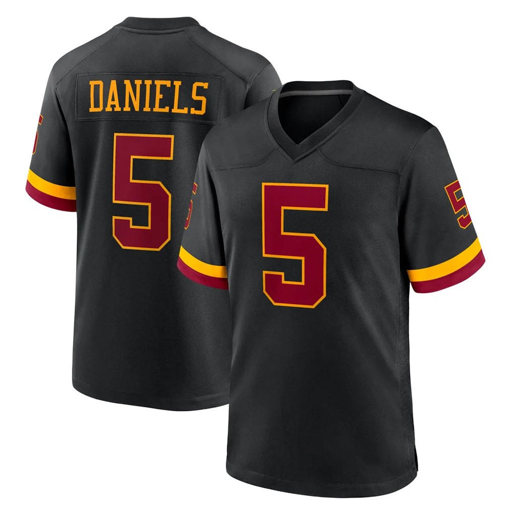 W.Commanders #5 Jayden Daniels Player Black Limited Home Game Ddoa Stitched Jerseys