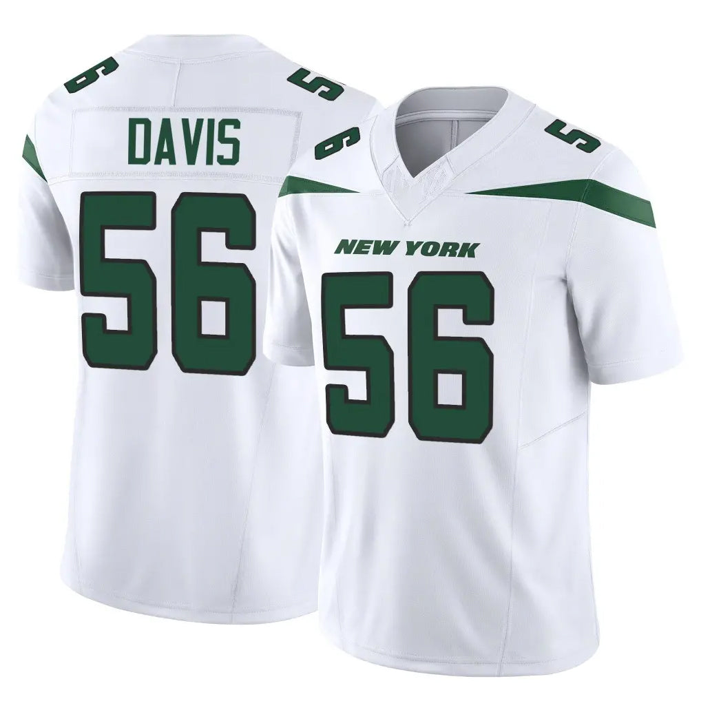 NY.Jets #56 Demario Davis Player White Limited Vapor F.U.S.E. Home Game Ddoa Stitched Jerseys