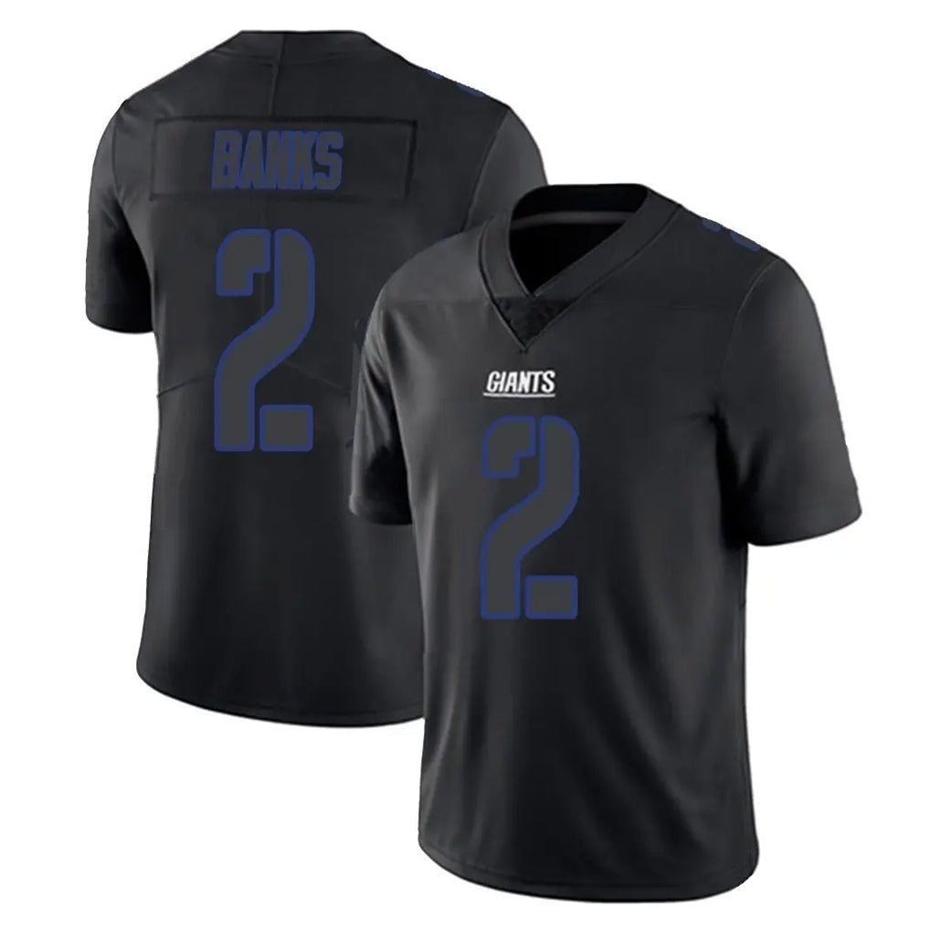NY.Giants #2 Deonte Banks Player Black Impact Limited Home Game Ddoa Stitched Jerseys