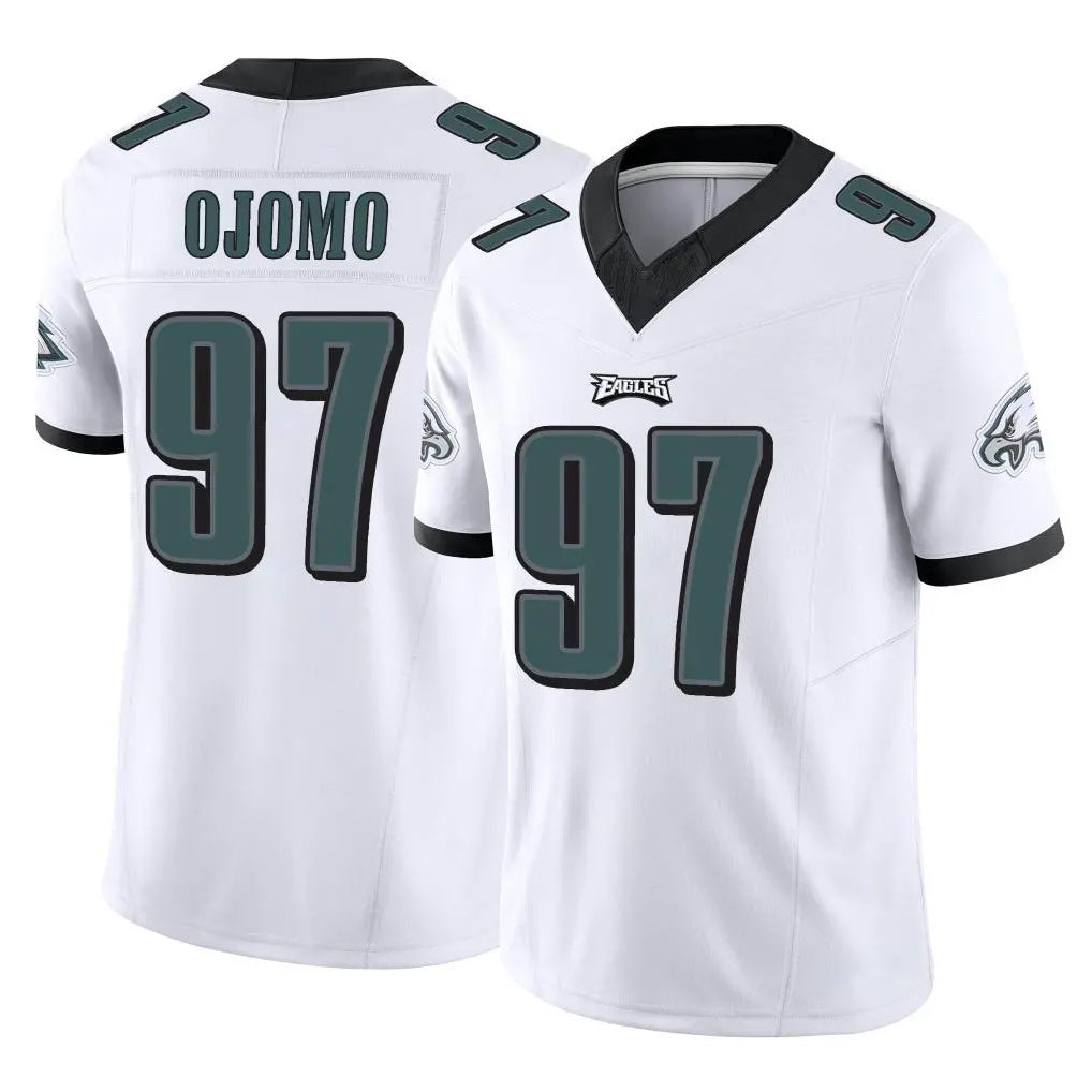 P.Eagles #97 Moro Ojomo Player White Limited Vapor F.U.S.E. Home Game Ddoa Stitched Jerseys