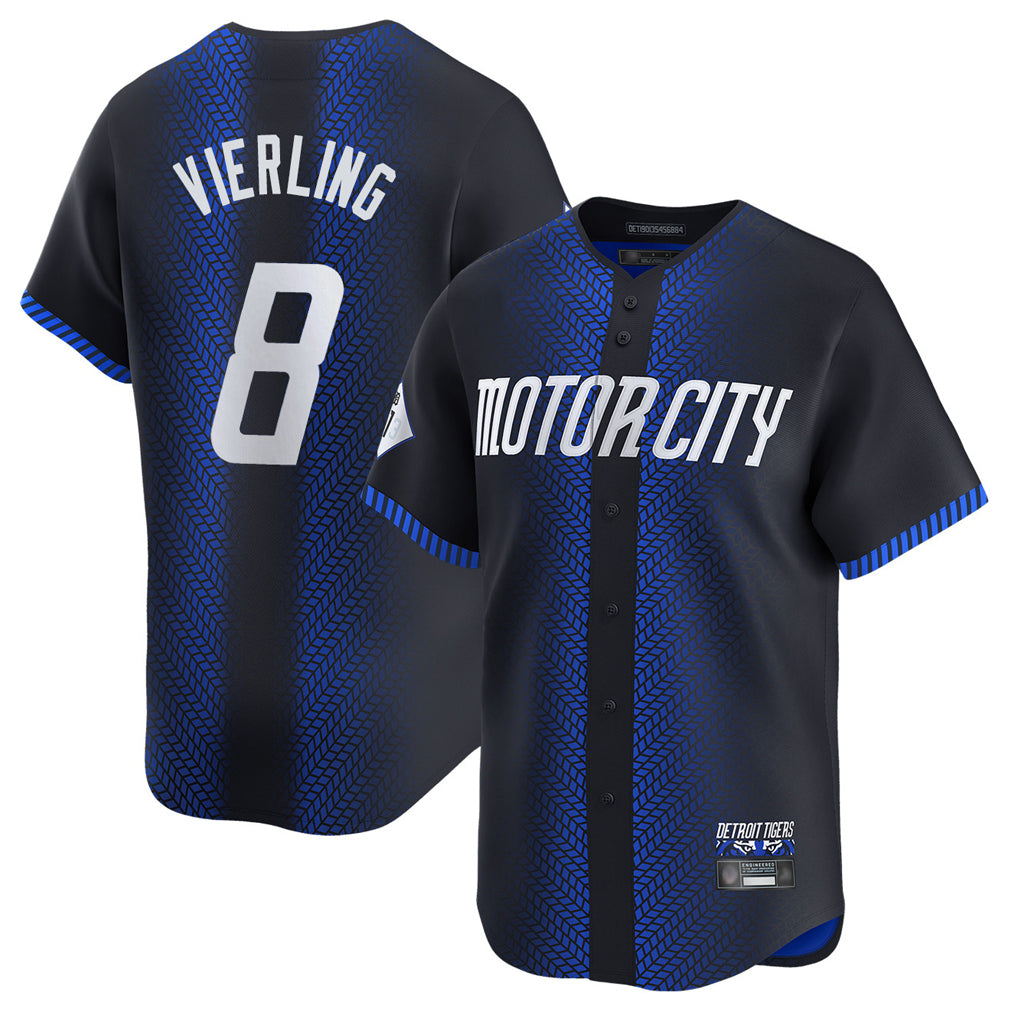 D.Tigers #8 Matt Vierling Player Navy City Connect Home Limited Ddoa Stitched Jerseys