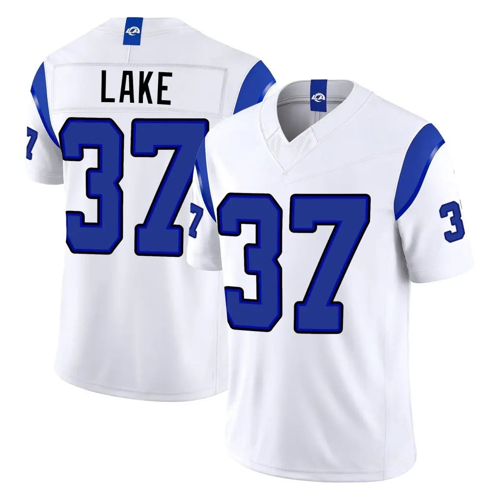 LA.Rams #37 Quentin Lake Player White Limited Fearsome Vapor F.U.S.E. Home Game Ddoa Stitched Jerseys