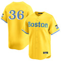 B.Red Sox #36 Triston Casas Player Yellow Limited Home Game Ddoa Stitched Jerseys