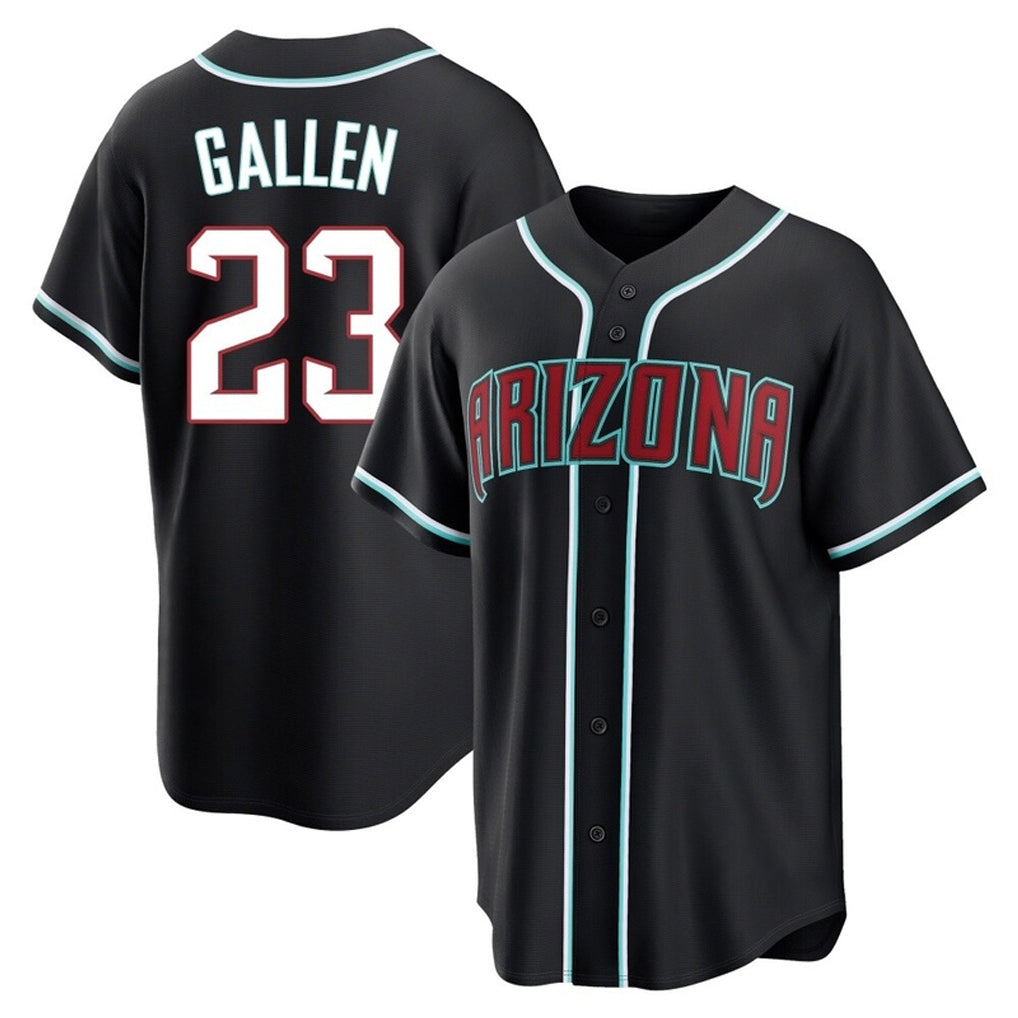 A.Diamondbacks #23 Zac Gallen Player Black Home Game Ddoa Stitched Jerseys