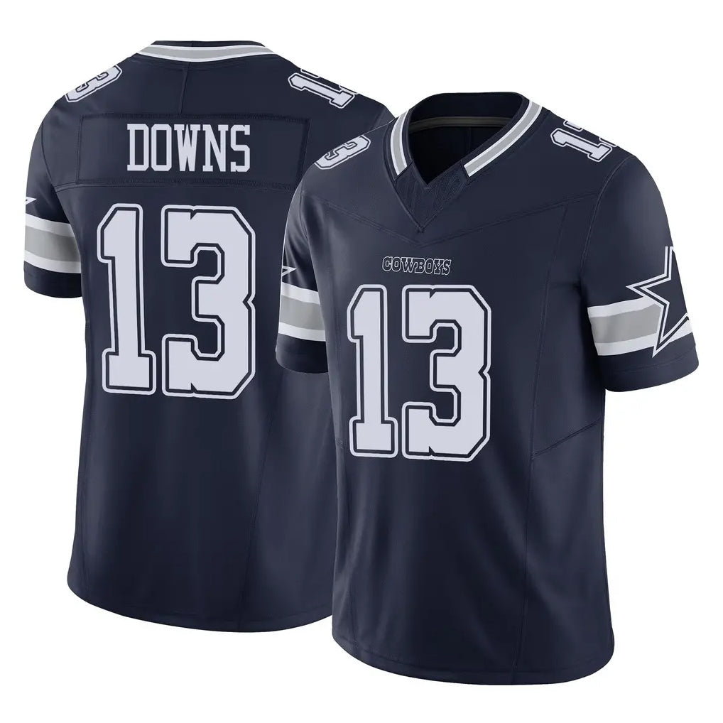 D.Cowboys #13 Caleb Downs Player Navy Limited Vapor F.U.S.E. Home Game Ddoa Stitched Jerseys
