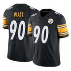 P.Steelers #90 T.J. Watt Player Black Limited Vapor F.U.S.E. Home Game Ddoa Stitched Jerseys