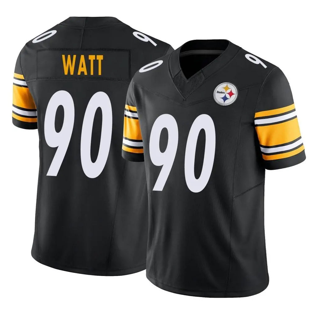 P.Steelers #90 T.J. Watt Player Black Limited Vapor F.U.S.E. Home Game Ddoa Stitched Jerseys