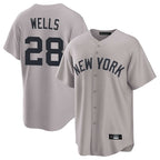 NY.Yankees #28 Austin Wells Player Gray Game Home Ddoa Stitched Jerseys