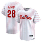 P.Phillies #28 Alec Bohm Player White Home Limited Ddoa Stitched Jerseys