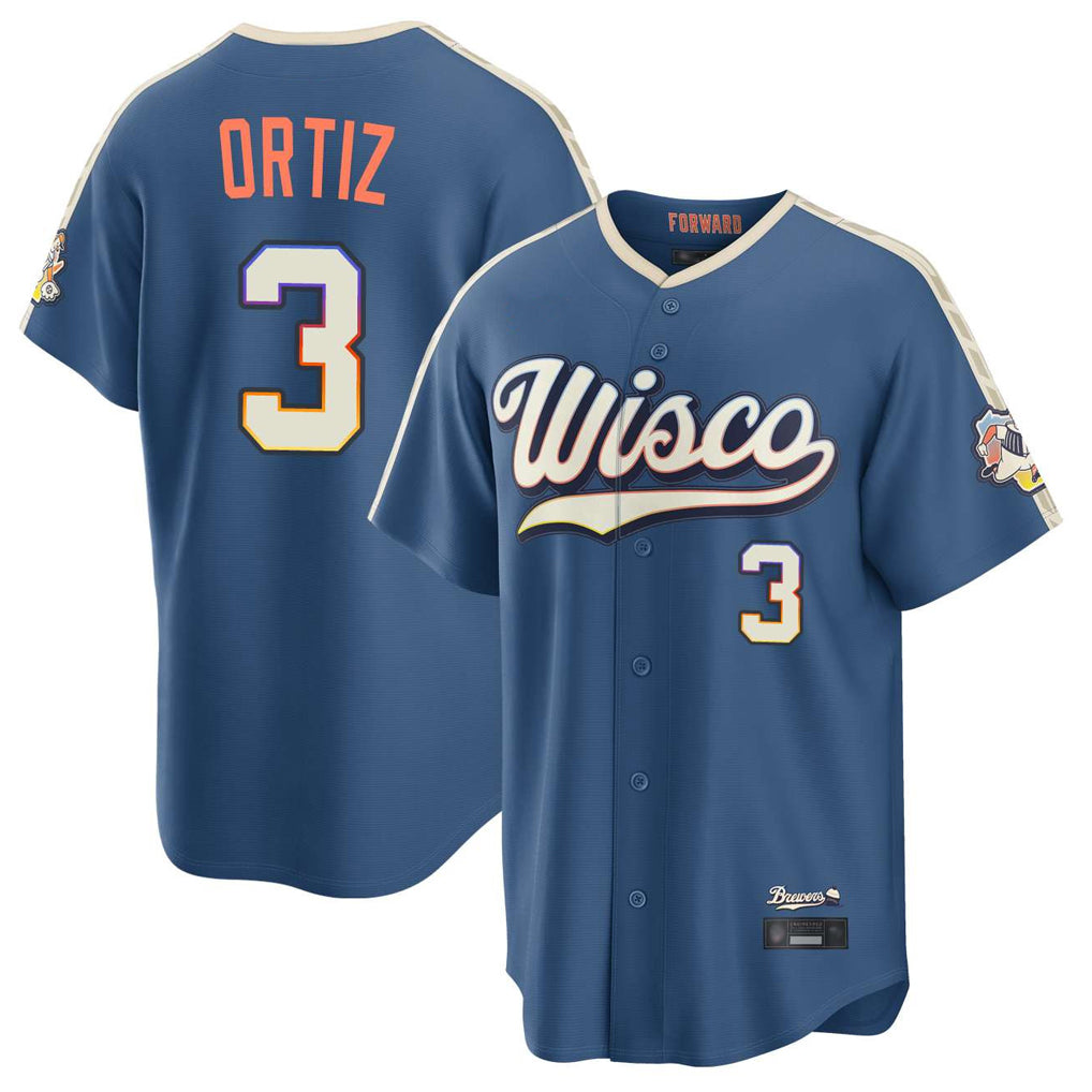 M.Brewers #3 Joey Ortiz Player Blue 2026 City Connect Home Game Ddoa Stitched Jerseys