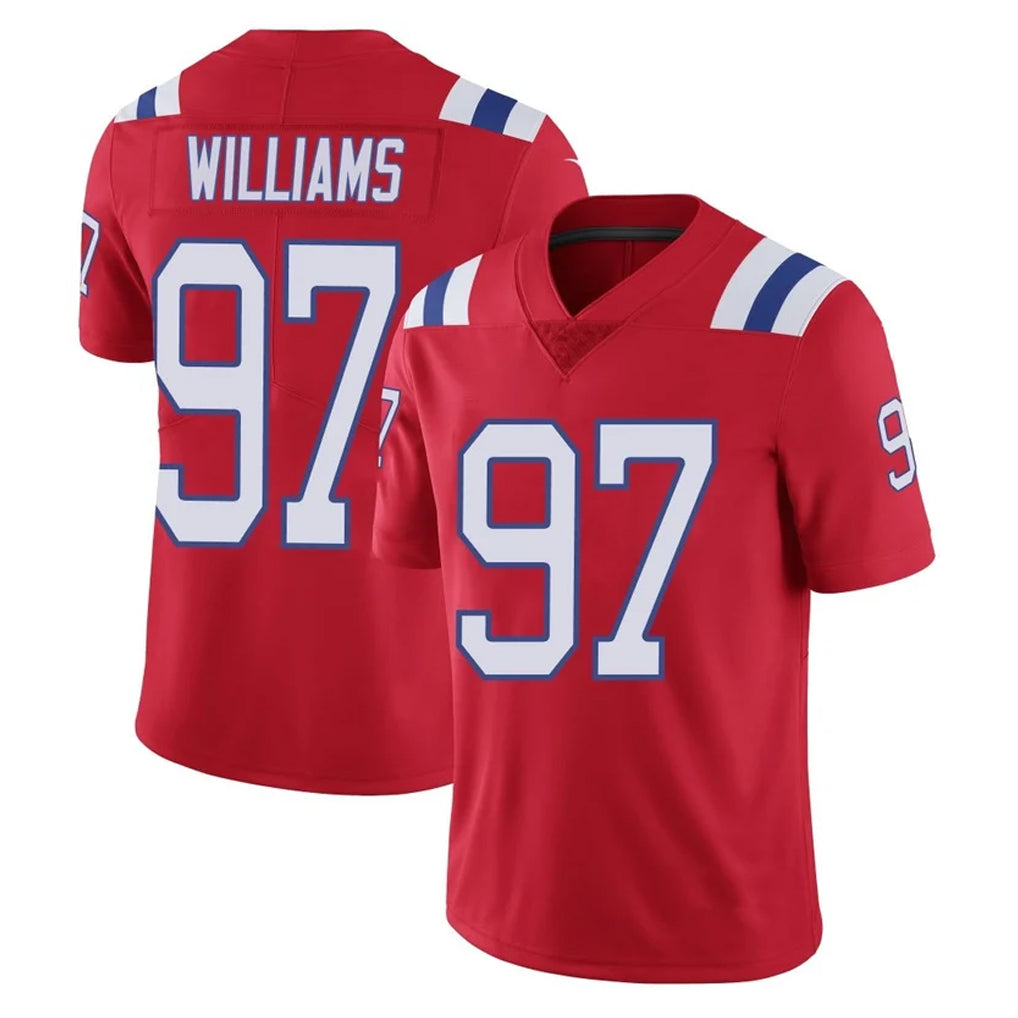 NE.Patriots #97 Milton Williams Player Red Vapor Untouchable Home Game Ddoa Stitched Jerseys