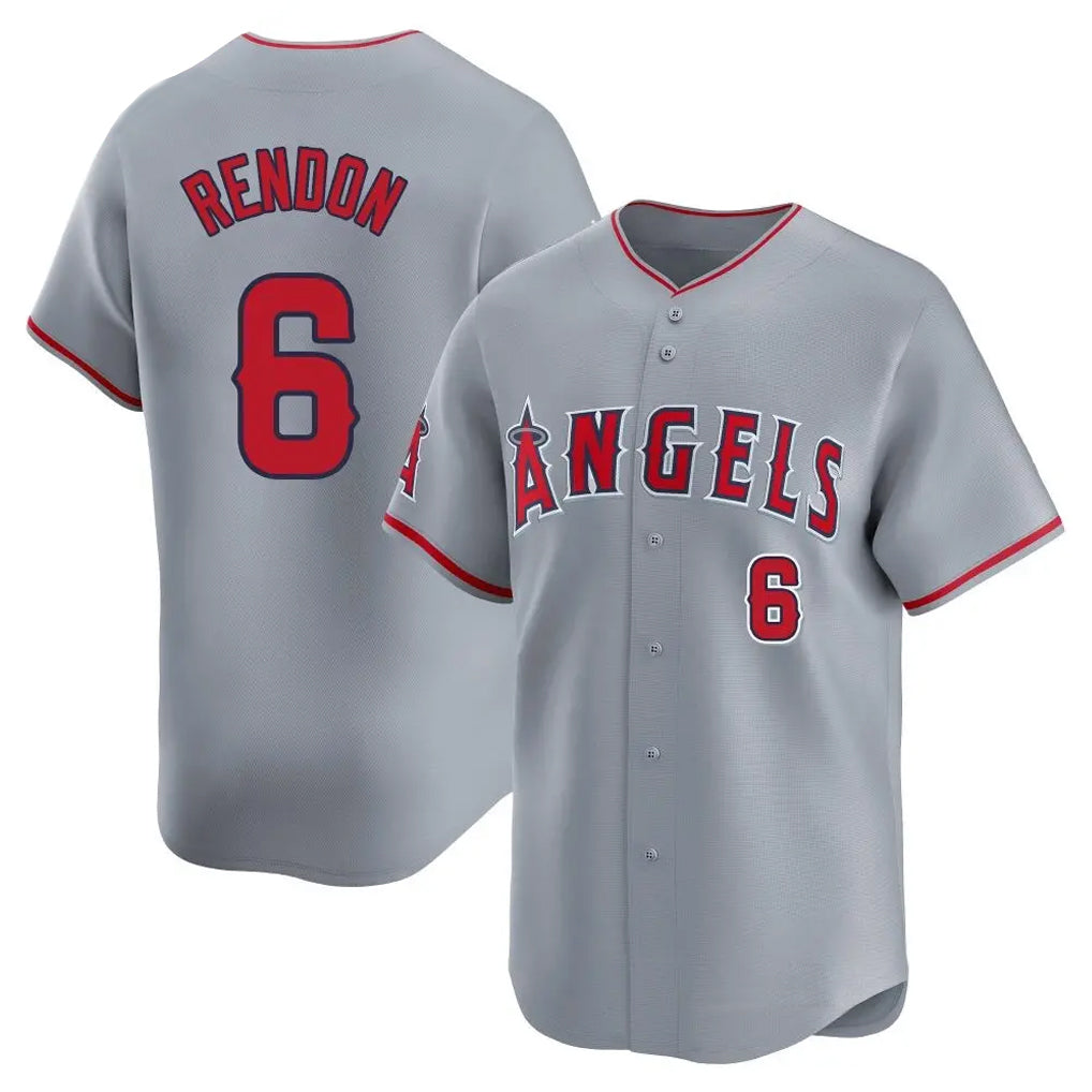 LA.Angels #6 Anthony Rendon Player Gray Home Limited Ddoa Stitched Jerseys