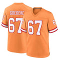 TB.Buccaneers #67 Luke Goedeke Player Orange Throwback Home Game Ddoa Stitched Jerseys