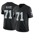 LV.Raiders #71 DJ Glaze Player Black Limited Vapor F.U.S.E. Home Game Ddoa Stitched Jerseys