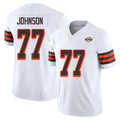 C.Browns #77 Zion Johnson Player White Limited Vapor F.U.S.E. Alternate Game Ddoa Stitched Jerseys