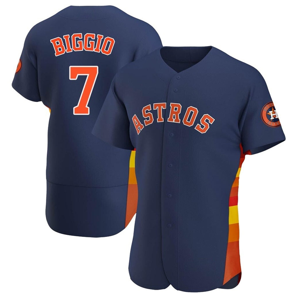 H.Astros #7 Craig Biggio Player Navy Home Limited Elite Ddoa Stitched Jerseys