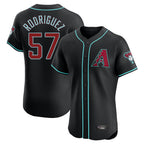 A.Diamondbacks #57 Eduardo Rodriguez Player Black Limited Elite Home Game Ddoa Stitched Jerseys