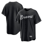 A.Braves ## Braves Blank Player Black Home Game Ddoa Stitched Jerseys