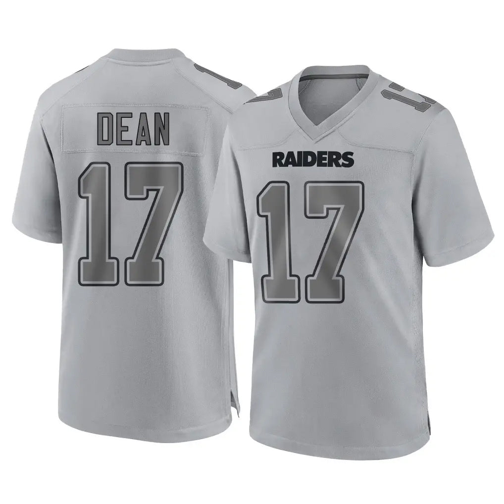 LV.Raiders #17 Nakobe Dean Player Gray Atmosphere Fashion Limited Game Stitched Jerseys