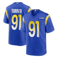 LA.Rams #91 Kobie Turner Player Royal Home Game Ddoa Stitched Jerseys