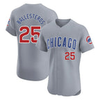C.Cubs #25 Mois¨¦s Ballesteros Player Gray Road Limited Elite Home Ddoa Stitched Jerseys