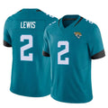 J.Jaguars #2 Jourdan Lewis Player Teal Vapor F.U.S.E. Limited Home Game Ddoa Stitched Jerseys
