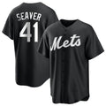 NY.Mets #41 Tom Seaver Player Black Home Game Ddoa Stitched Jerseys