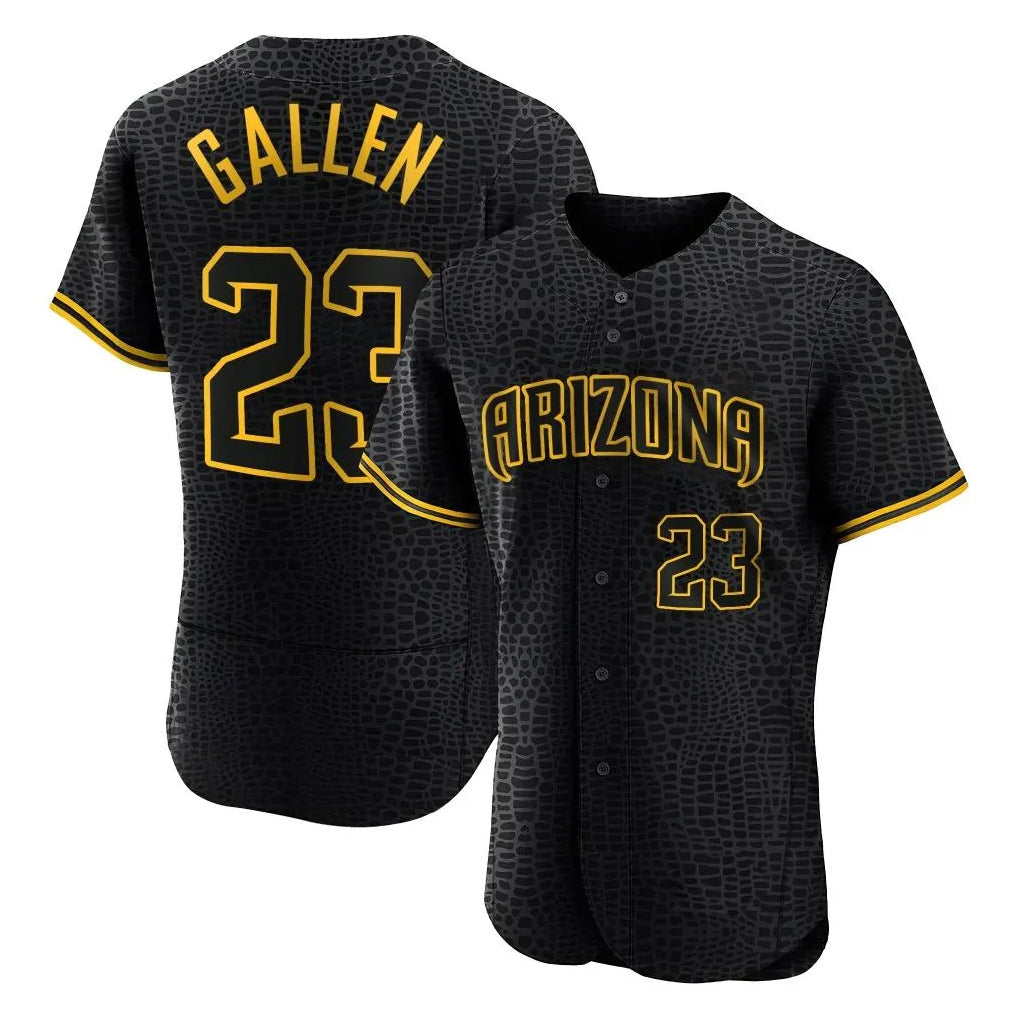 A.Diamondbacks #23 Zac Gallen Player Black Snake Skin City Limited Elite Home Game Ddoa Stitched Jerseys
