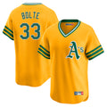 Athletics #33 Henry Bolte Player Gold Cooperstown Collection T-shirt Game Ddoa Stitched Jerseys