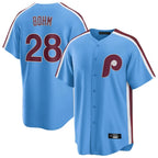 P.Phillies #28 Alec Bohm Player Light Blue Home Game Ddoa Stitched Jerseys